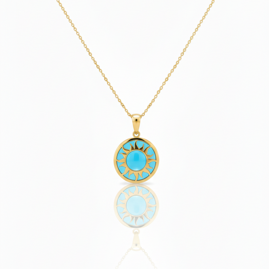 18k Gold Glass Necklace