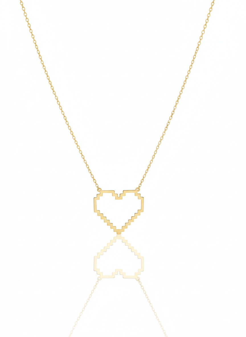 18k Gold Heart Necklace