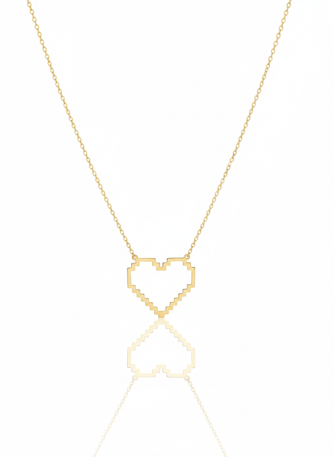 18k Gold Heart Necklace