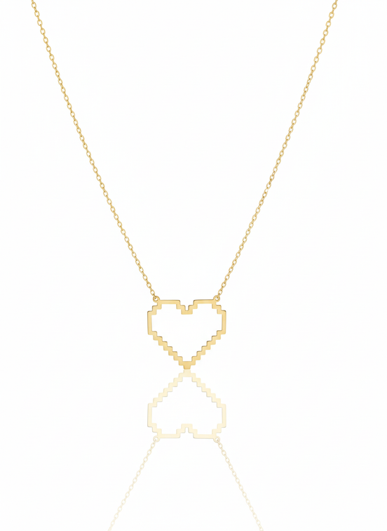 18k Gold Heart Necklace