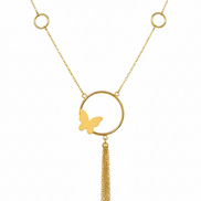 18K Gold Butterfly Necklace