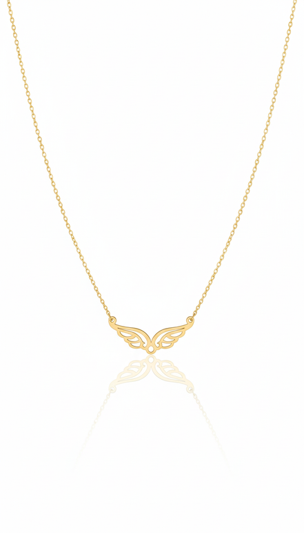 18K Gold Angel Wing Necklace