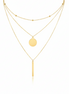 18k Gold triple-line Necklace