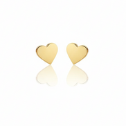 18K Gold Heart Stud Earrings – Timeless Love