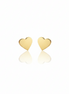 18K Gold Heart Earrings