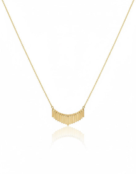 18K Gold Half Set with Modern Bar Design