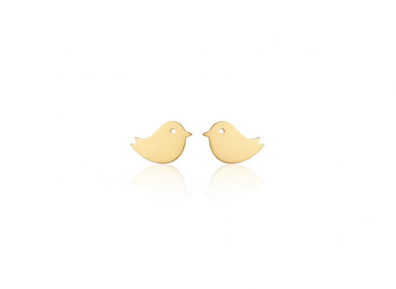 18K Gold Mix Design Stud Earrings – Playful Animal Collection