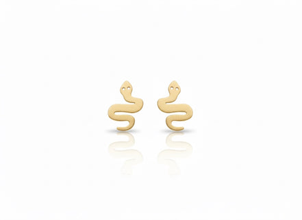 18K Gold Mix Design Stud Earrings – Playful Animal Collection