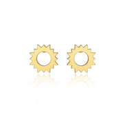 18K Gold Sun Stud Earrings – Radiant Shine in Every Detail 🌞