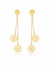 18K Gold Flower Drop Earrings – Blooming Elegance