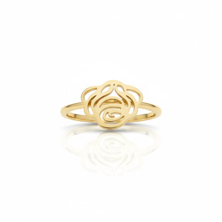 18k Gold Rose Ring