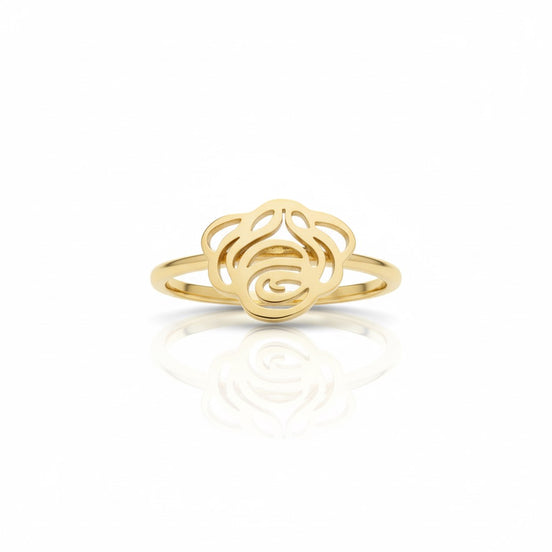 18k Gold Rose Ring