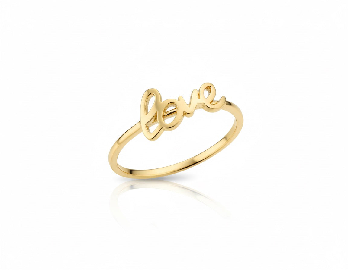 18k Gold Love Ring