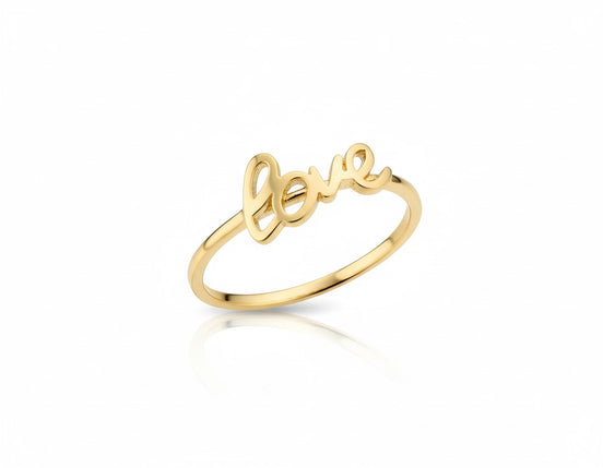 18k Gold Love Ring