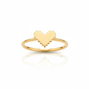 18K Gold Heart Ring