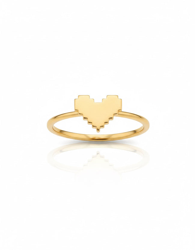18K Gold Heart Ring