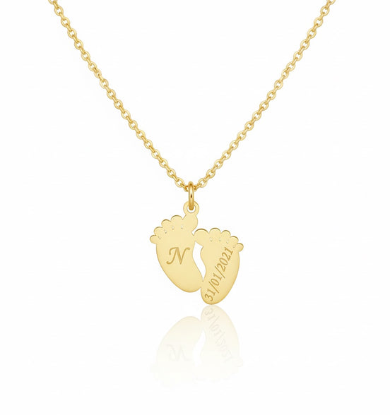 18K Gold New Born Gifting Necklace