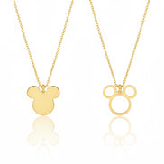 18K Gold Mickey Necklace