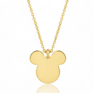 18K Gold Mickey Necklace