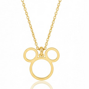 18K Gold Mickey Necklace