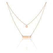 18K Gold Double Line Necklace