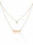 18K Gold Double Line Necklace