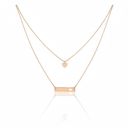 18K Gold Double Line Necklace