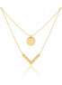 18K Gold Double Line Necklace