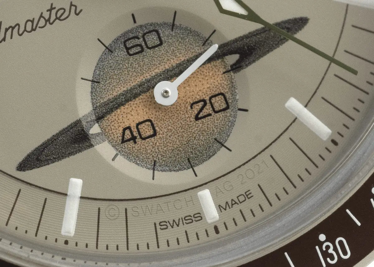 Swatch x Omega Bio ceramic Moon swatch Mission to Saturn.