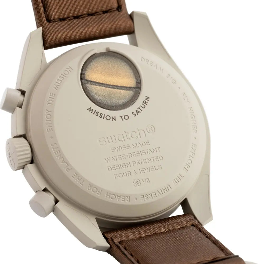 Swatch x Omega Bio ceramic Moon swatch Mission to Saturn.