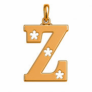 18K  Solid Gold Initial Letter Pendant.