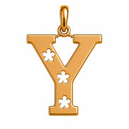 18K  Solid Gold Initial Letter Pendant.