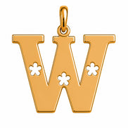 18K  Solid Gold Initial Letter Pendant.
