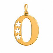 18K  Solid Gold Initial Letter Pendant.