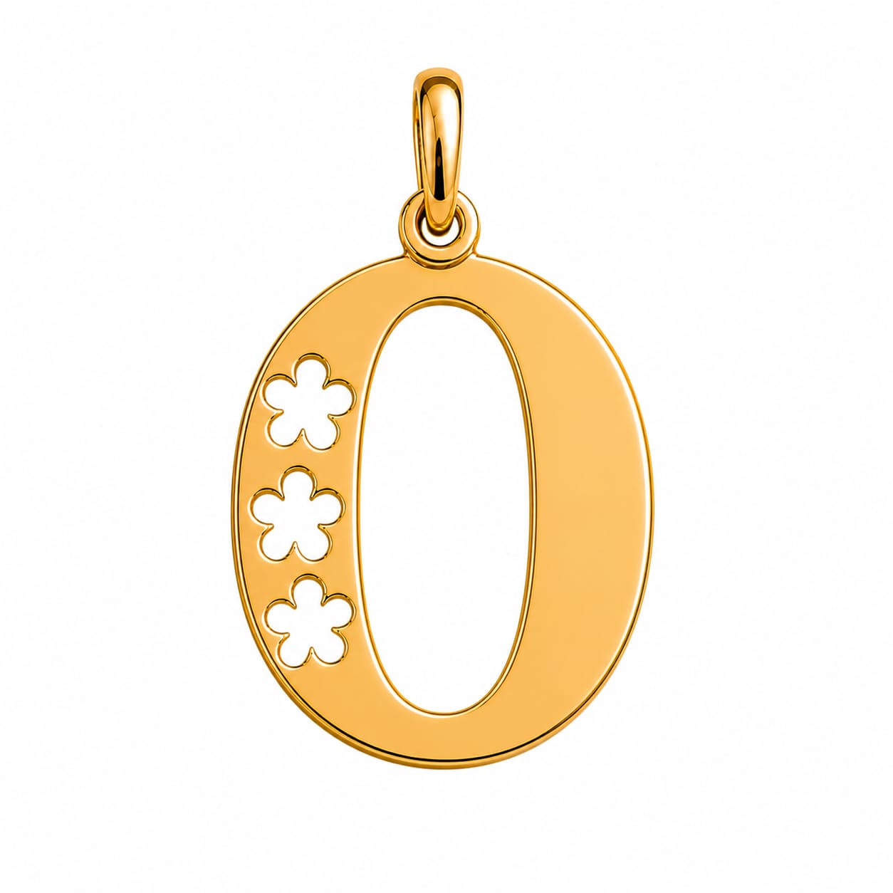 18K  Solid Gold Initial Letter Pendant.
