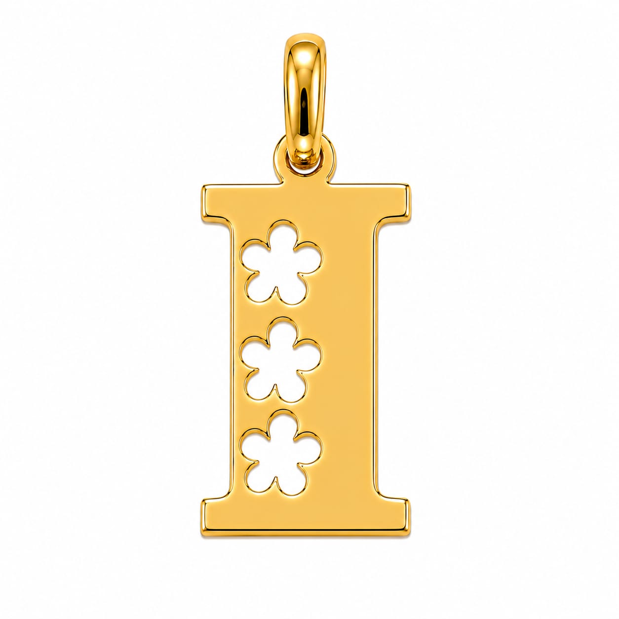 18K  Solid Gold Initial Letter Pendant.