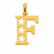 18K  Solid Gold Initial Letter Pendant.