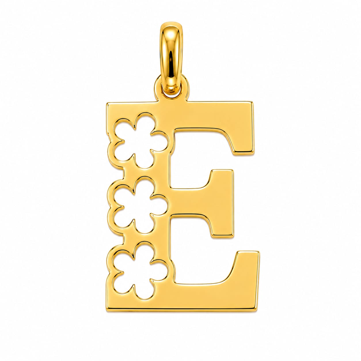 18K  Solid Gold Initial Letter Pendant.