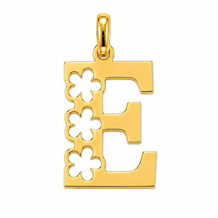 18K  Solid Gold Initial Letter Pendant.