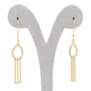 18K God Tassel Drop Earrings for Women.