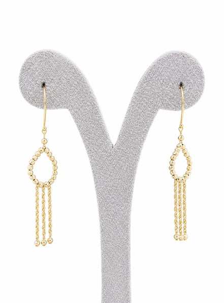 18K God Tassel Drop Earrings for Women.