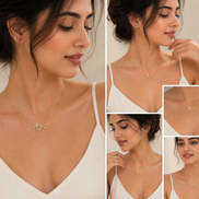 18K Gold Snake Pendant Necklace for Women.