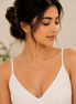 18K Gold Floral Necklace for Women.