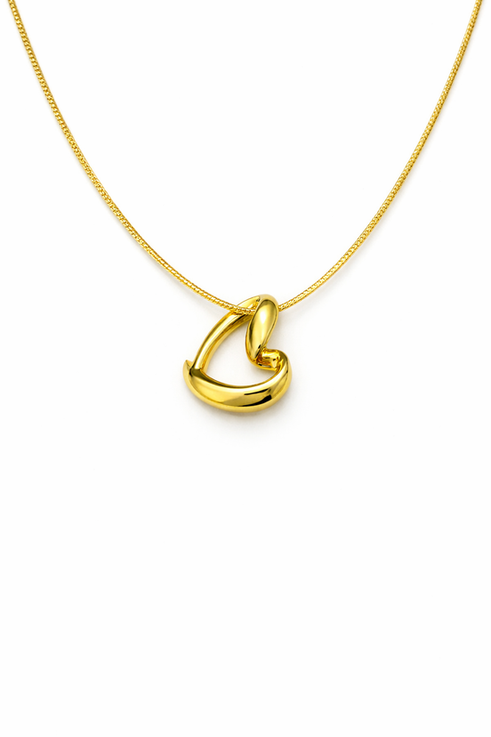 18K Gold Initial Pendant Necklace – Personalized Luxury Gift