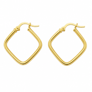 18K Gold Geometric Hoop Earrings for Women.