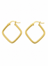18K Gold Geometric Hoop Earrings for Women.