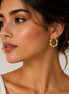 18K Gold Twisted Hoop Earrings for Women.