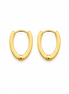 18K Gold Oval Hoop Earrings for Women.