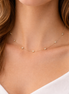 18K Gold  Diamond Stone Necklace.