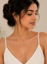 18K Gold Snake Pendant Necklace for Women.